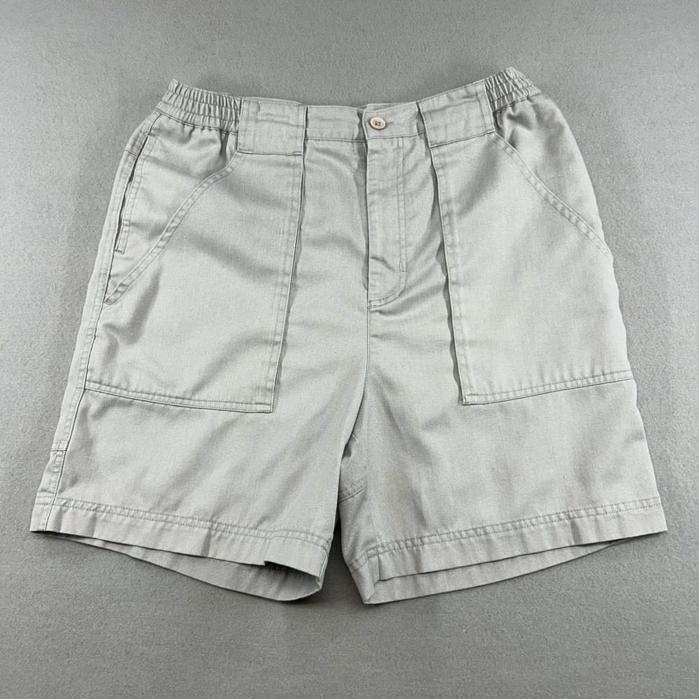 Vintage Windham Pointe Mens Chino Golf Shorts Size 30 Beige Flat Front Casual
